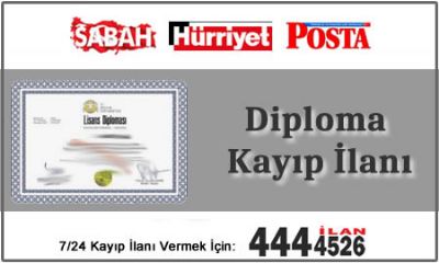 Diploma Kayıp İlanı
