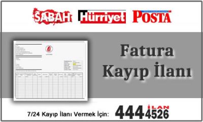 Fatura Kayıp İlanı