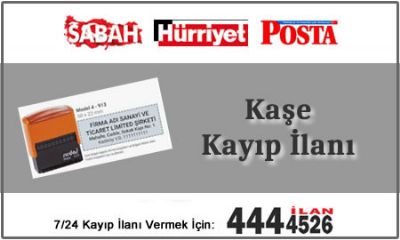 Kaşe kayıp İlanı