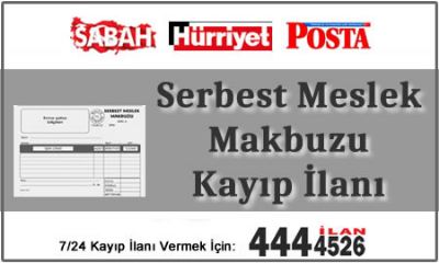 Serbest Meslek Makbuzu Kayıp İlanı