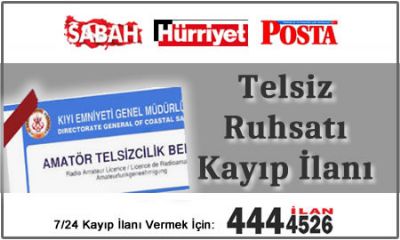 Telsiz Ruhsatı Kayıp İlanı