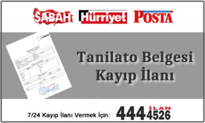 Tonilato Belgesi Kayıp İlanı